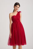 red tulle convertible maid of honor dresses