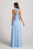 backless bridesmaid gown for party