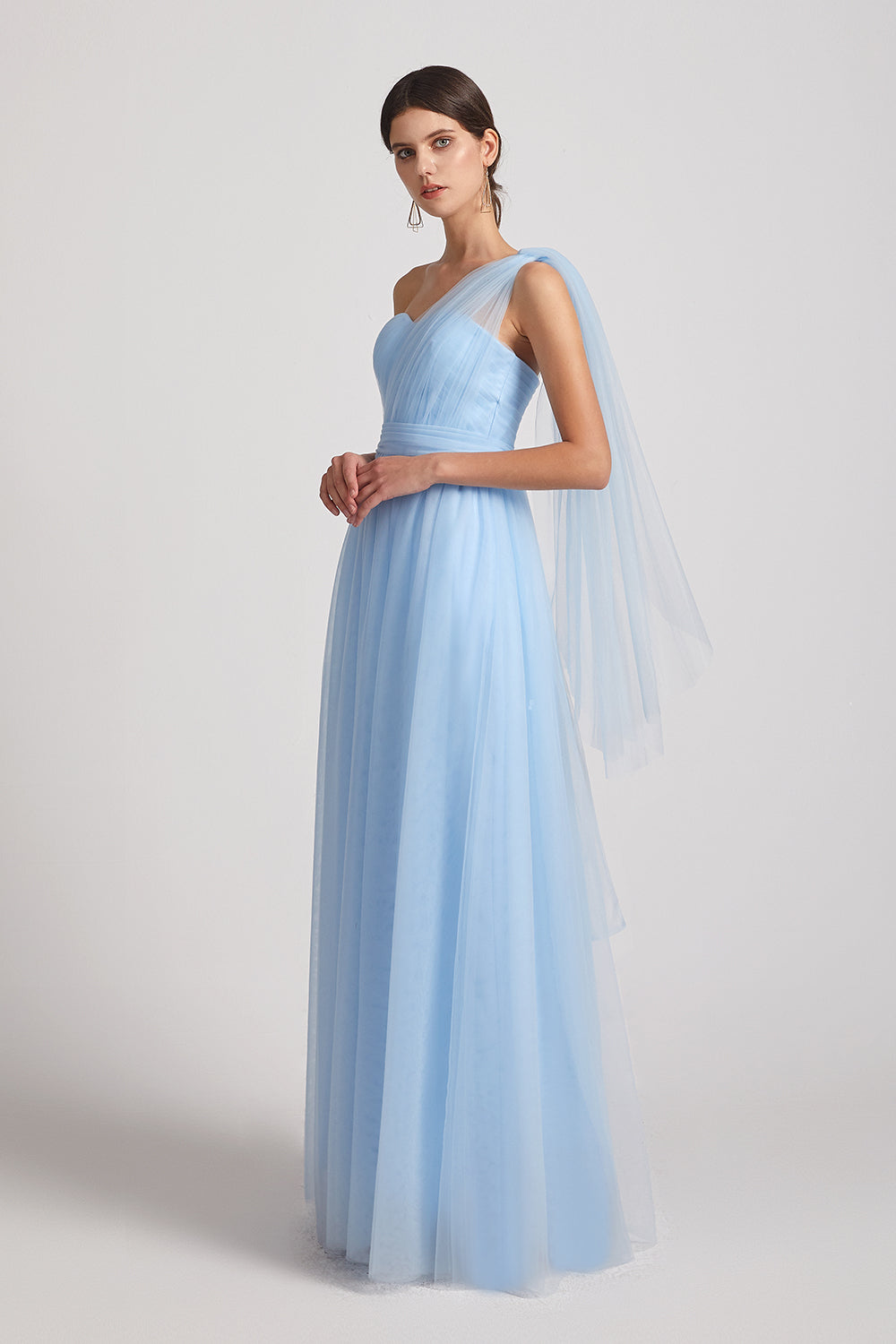 convertible a-line pleated bridesmaid gowns