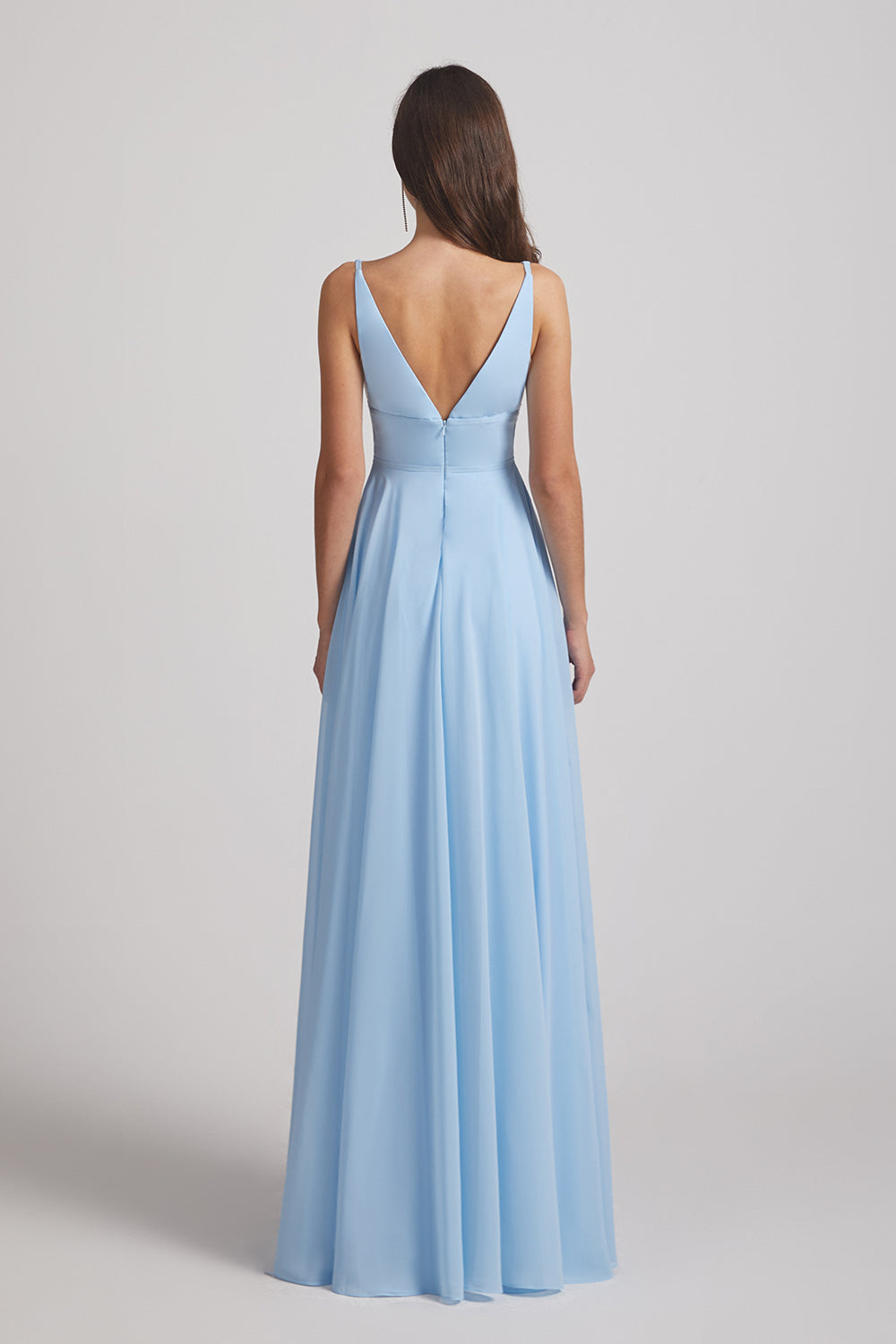 backless chiffon bridesmaid dress party gowns