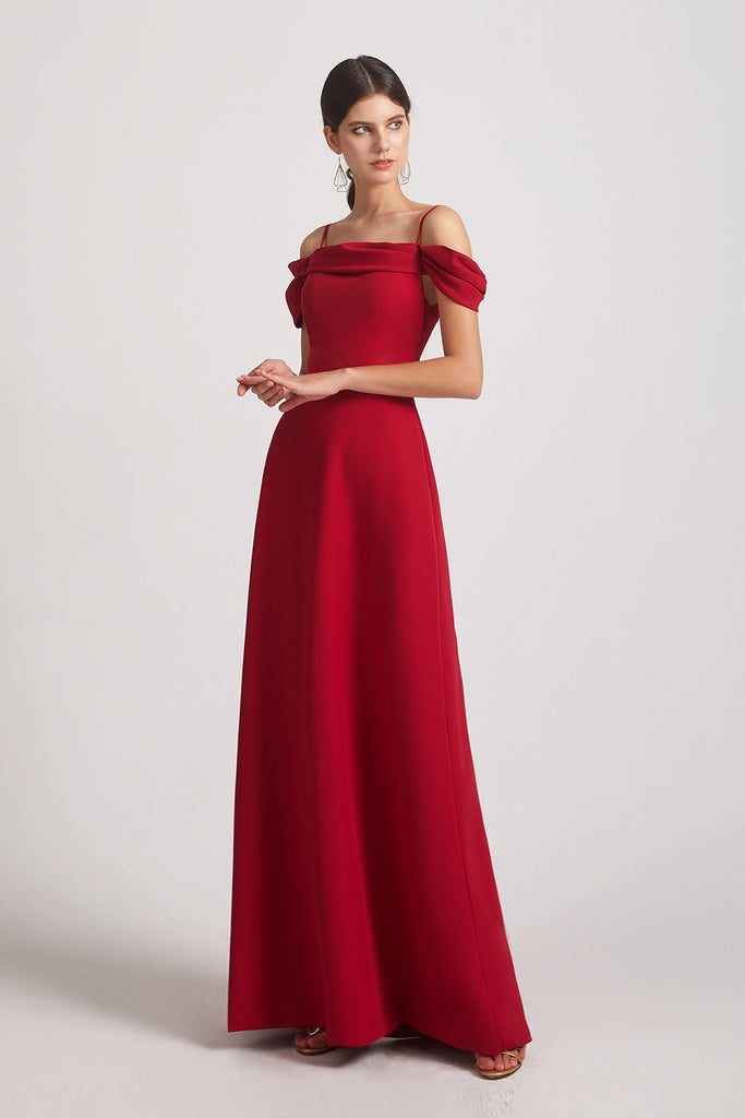 Off The Shoulder Spaghetti Straps A-Line Bridesmaid Dresses (AF0172 ...
