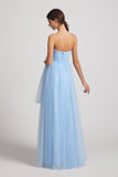 A-line sweetheart strapless bridesmaid dress