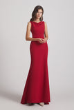  flowing red bridesmaids dresses