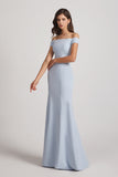 long fit and flare bridesmaids dresses