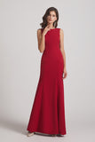 Red Bridesmaid Dress Long
