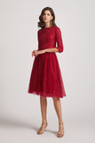 red short bridesmaids dresses