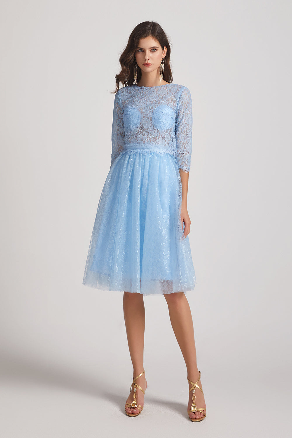 sheer lace party dress