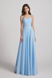sky blue floor length patry dresses