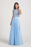 ruffles a-line sequin maid of honor dress