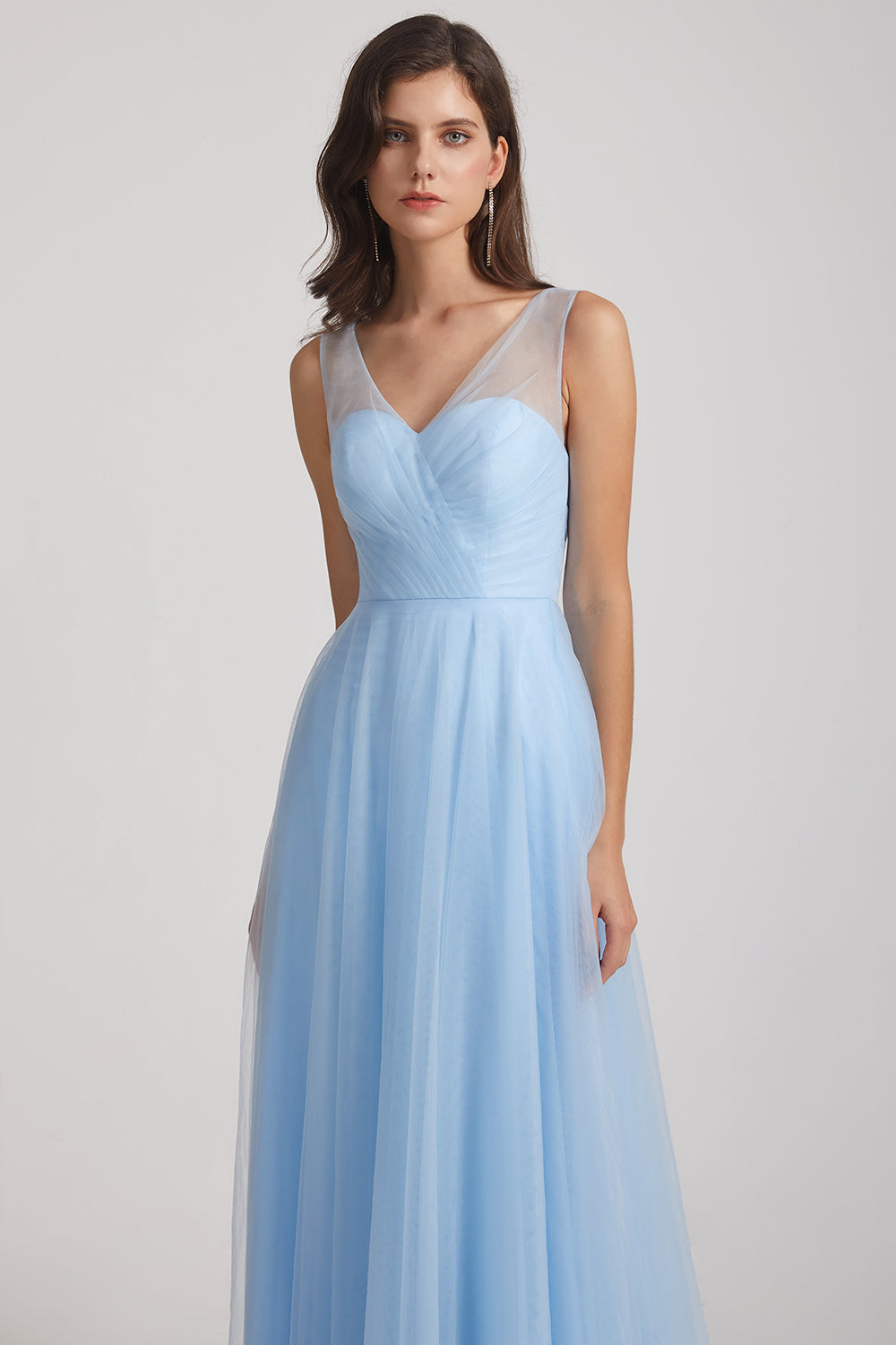 Long Tulle Bridesmaid Dresses