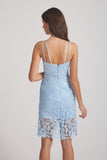 spaghetti straps backless lace bridesmaid gown