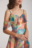 colorful patterned short dress