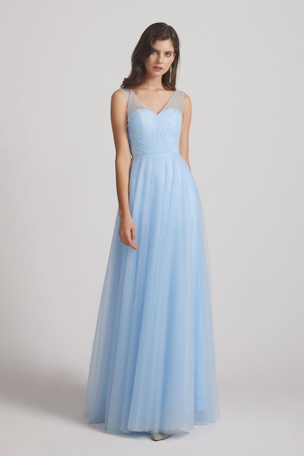 Baby Blue Bridesmaid Gowns