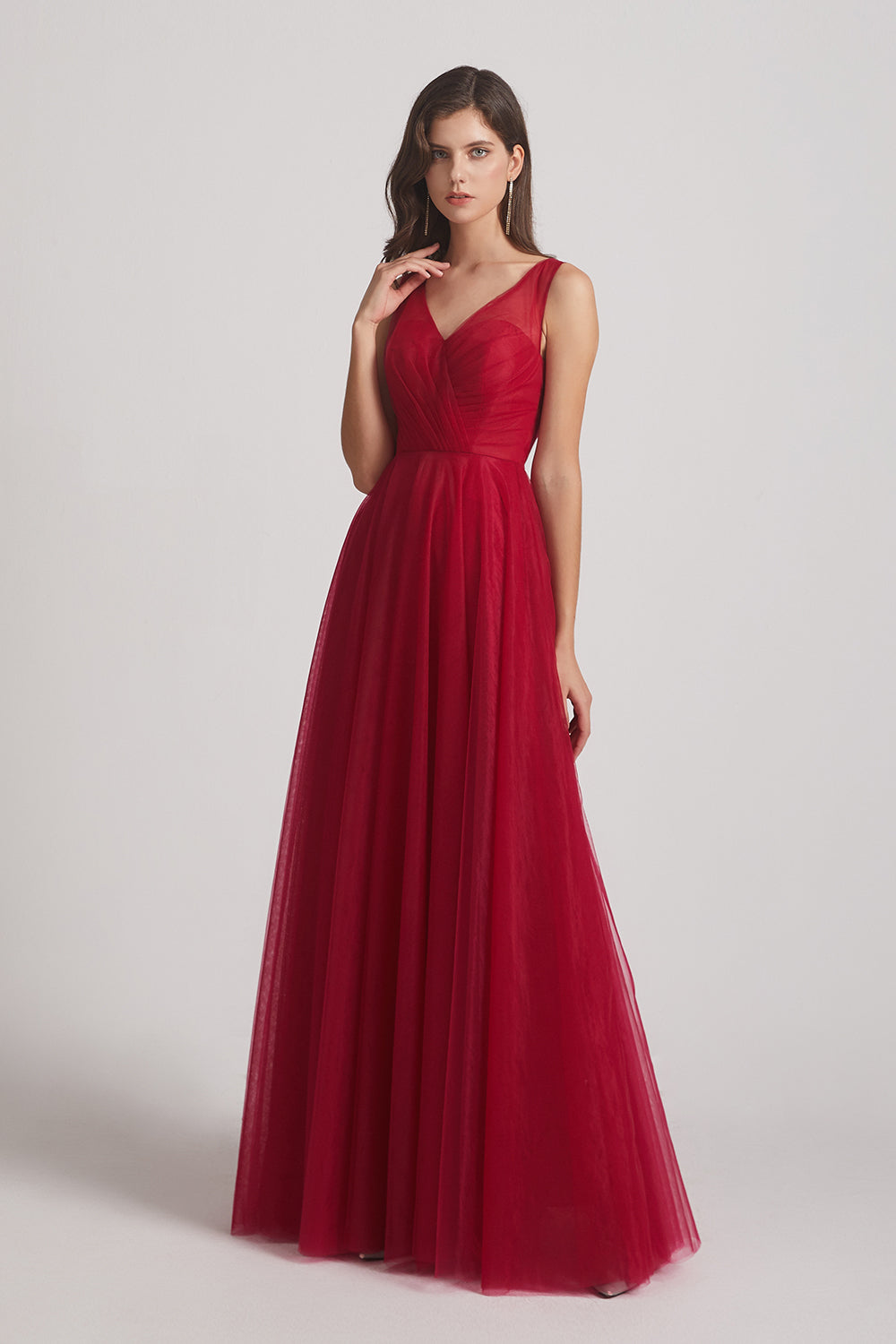 affordable sexy tulle bridesmaid dresses