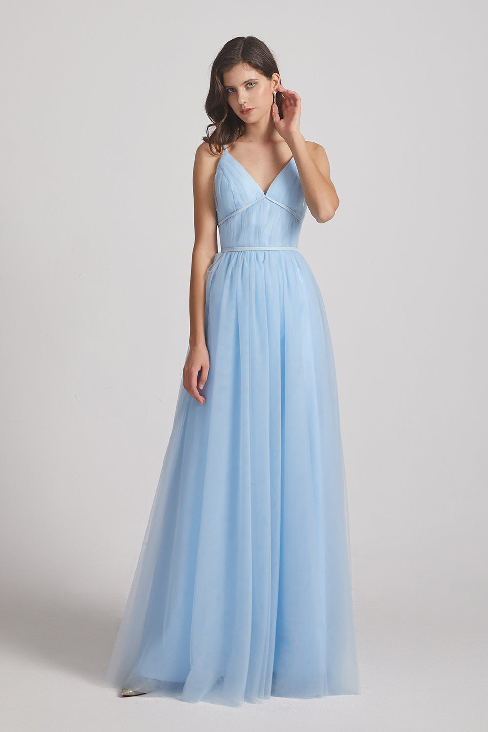 tull a-line floor length bridesmaid dresses