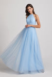 ruffles a-line tulle bridesmaid gowns