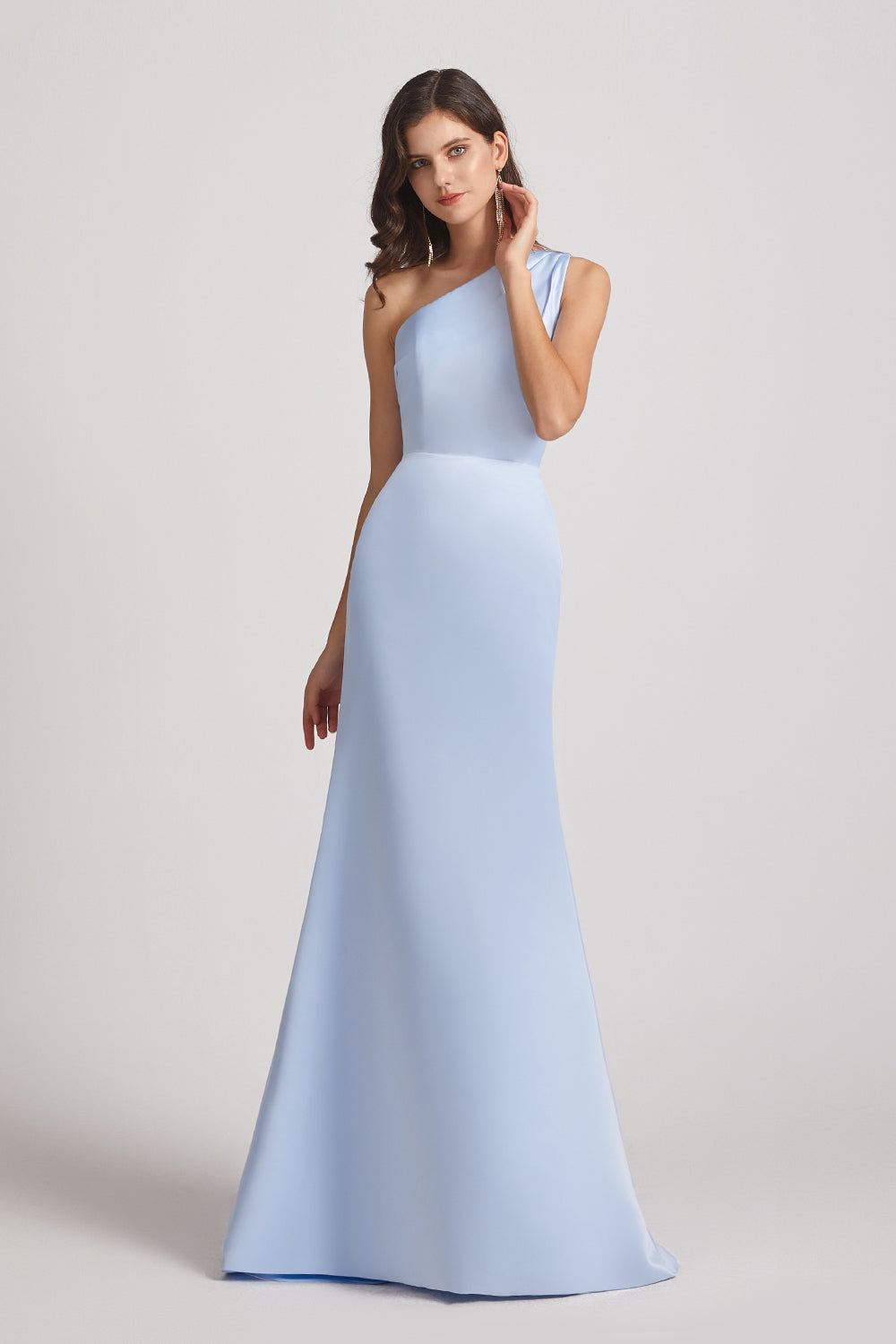 sheath blue sleeveless bridesmaids dresses