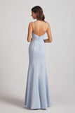 backless fitted maid of honor dress