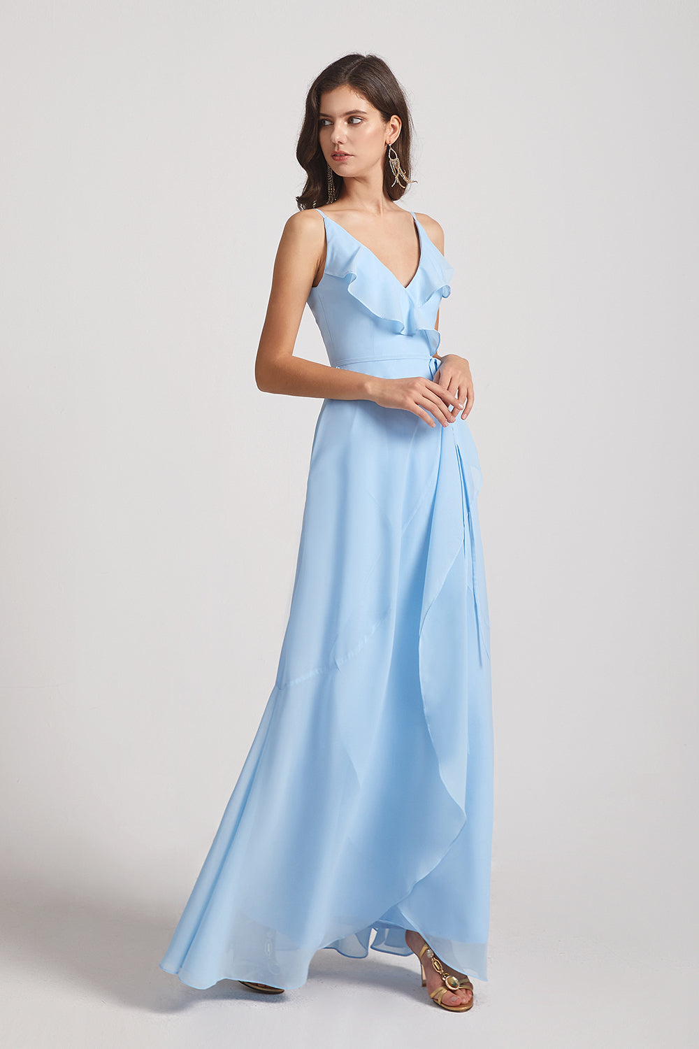 sleeveless  floor length bridesmaids dresses
