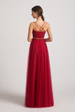 a-line sleeveless two pieces bridesmaid dresses