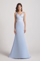 Spaghetti Straps Sheath V-Neck Satin Bridesmaid Dresses