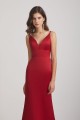 Sexy Spaghetti Straps V-Neck Fit and Flare Formal Gown