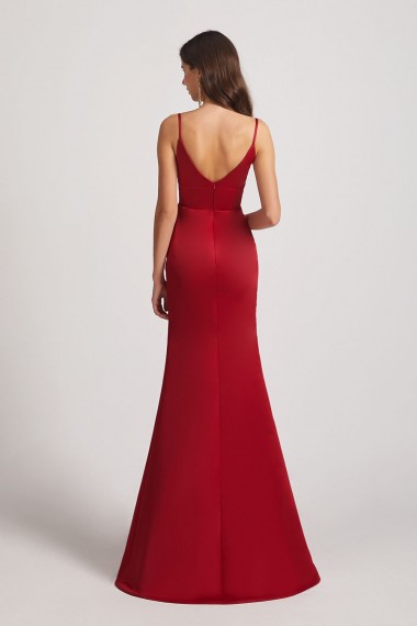 Sexy Spaghetti Straps V-Neck Fit and Flare Formal Gown