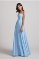 Ruched Spaghetti Straps Blue Chiffon Bridesmaid Dresses