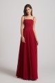 Spaghetti Straps A-Line Chiffon Pleated Bridesmaid Dresses