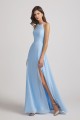 Halter Jewel Side Slit Chiffon Bridesmaid Dresses