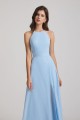 Halter Jewel Side Slit Chiffon Bridesmaid Dresses