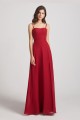 Spaghetti Straps Long Chiffon Bridesmaid Dresses with Side Slit