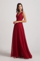 V-Neck Pleated Chiffon Criss-cross Straps Bridesmaid Dresses