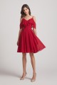 Knee Length Cold Shoulder Flounce Chiffon Bridesmaid Dresses