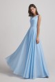 Sleeveless Cowl Chiffon A-Line Bridesmaid Dresses