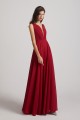 V-Neck Crinkle Sleeveless Chiffon Bridesmaid Dresses