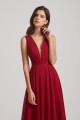 V-Neck Crinkle Sleeveless Chiffon Bridesmaid Dresses