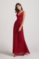 Spaghetti Straps Asymmetrical Frilled Wrap Bridesmaid Dresses