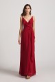 Spaghetti Straps Asymmetrical Frilled Wrap Bridesmaid Dresses