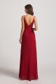 Spaghetti Straps Asymmetrical Frilled Wrap Bridesmaid Dresses