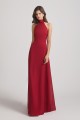 Backless High Neck Halter Chiffon Maxi Dresses
