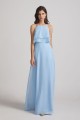Jewel Ruffle Tiered Sleeveless Chiffon Maxi Dresses