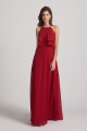 A-line Chiffon Jewel Flounced Top Bridesmaid Dresses