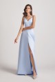 V-Neck Spaghetti Straps Sexy Bridesmaid Dresses with Front Slit