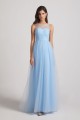 Sleeveless Ruched Tulle Jewel Illusion Bridesmaid Dresses