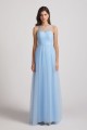 Sleeveless Ruched Tulle Jewel Illusion Bridesmaid Dresses