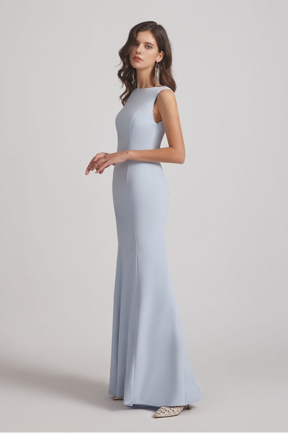 Jewel Sleeveless Open Back Trumpet Gown