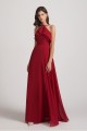 Ruffled Neckline Halter A-Line Chiffon Bridesmaid Dresses