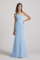 Light Sky Blue Chiffon Strapless Sweetheart Bridesmaid Dresses