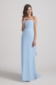 Light Sky Blue Chiffon Strapless Sweetheart Bridesmaid Dresses